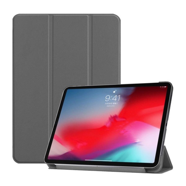 iPad Pro 11" (2018) tre-folds smart læder etui - Grå Silver grey