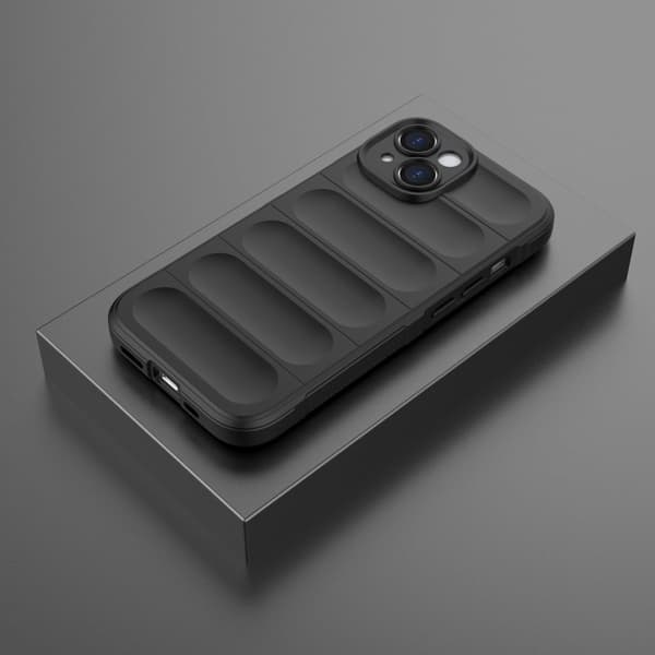 Deksel med mykt grep for iPhone 15 - Svart Black