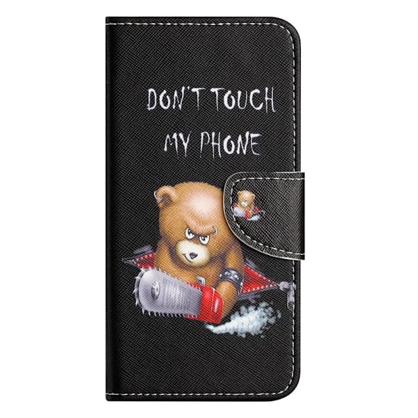 Wonderland Motorola Moto E13 Flip Etui - Bjørn Black