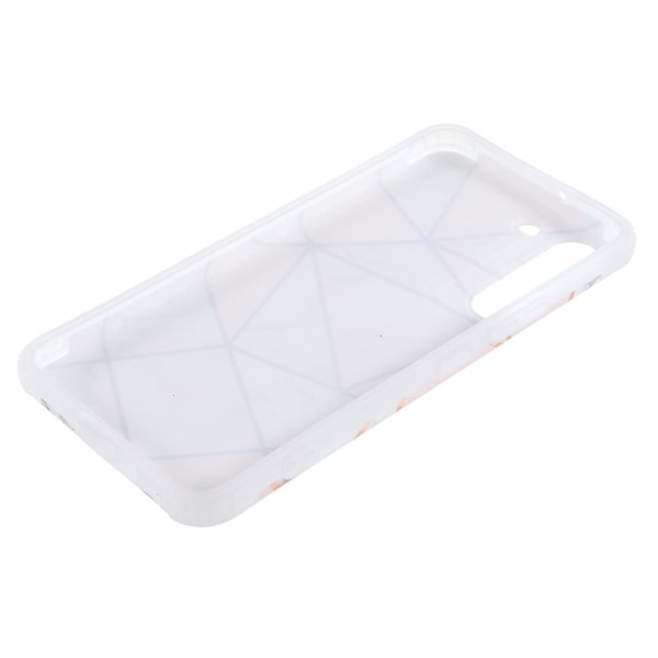 Marble Samsung Galaxy S22 Etui - Lyserød / White Tile Multicolor