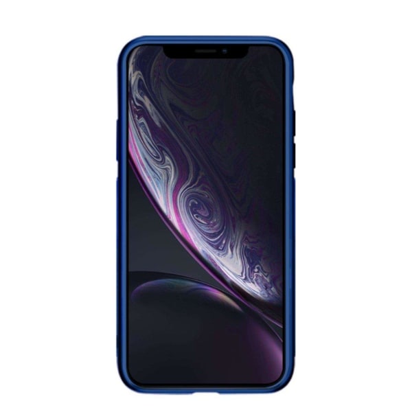 NXE iPhone Xr silketryk transparent combo etui - Blå Blue