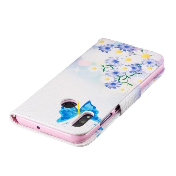 Wonderland Huawei P Smart 2019 Etui - Blå Sommerfugle Multicolor