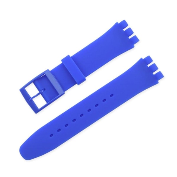 17mm Universal silicone watch strap - Dark Blue Blue