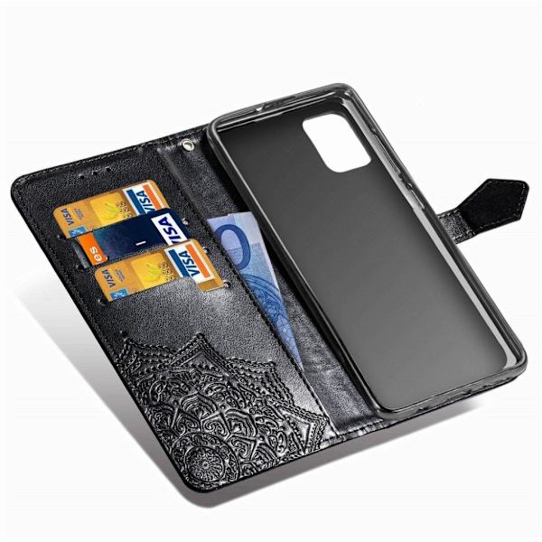 Mandala Samsung Galaxy A71 5G Flip Etui - Sort Black