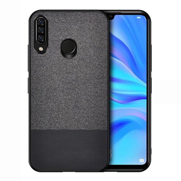 Berlin Honor 10 Lite deksel - Cloth + PU / Dark Grey Silver grey