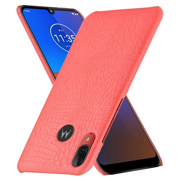 Croco Motorola Moto E6 Plus kuoret - Punainen Red