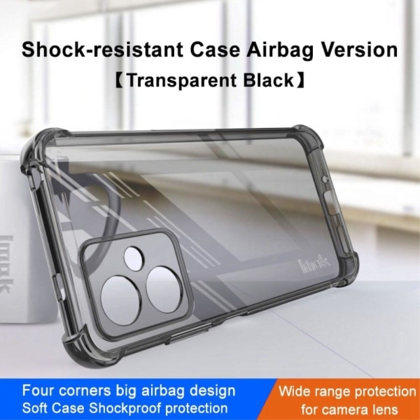 IMAK Airbag Cover for Xiaomi Redmi Note 12 - Transparent Black Black