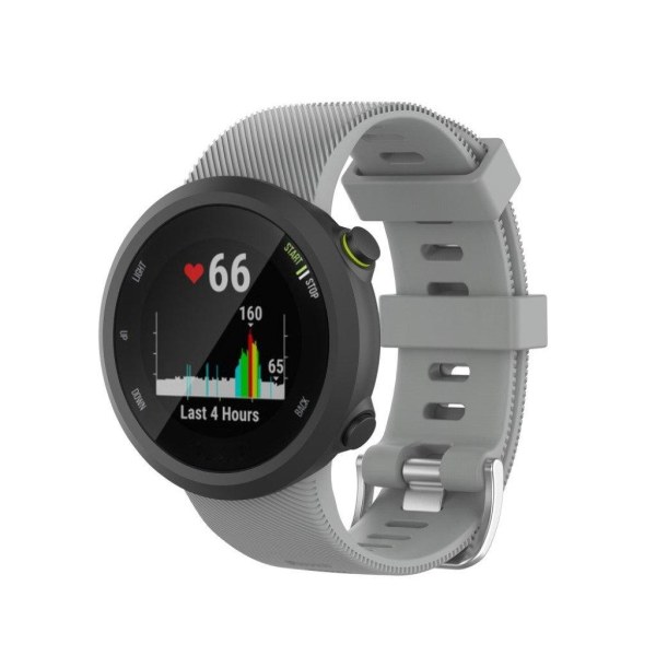 Garmin Forerunner 45 / 45S silikoninen kellonauha - Harmaa Silver grey