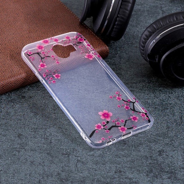 Samsung Galaxy J4 (2018) slimskal med motiv - Plommonblomma Rosa