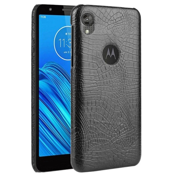 Croco Motorola Moto E6 skal - Svart Svart