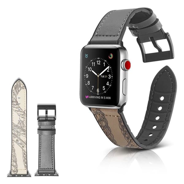 Apple Watch Series 4 44mm holdbar læder rem - Stucco Beige