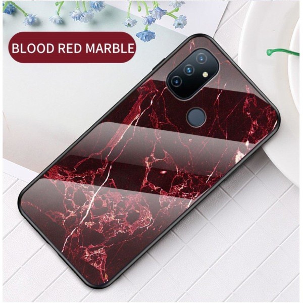 Fantasy marmor OnePlus Nord N100 cover - rød Red