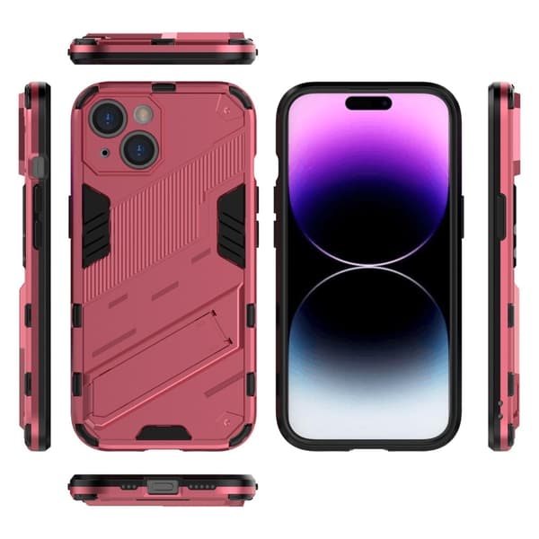 Stöttåligt iPhone 15 Plus hybridskal - Rosa Rosa