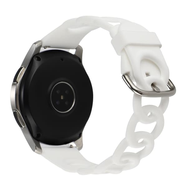 22 mm Universal smultring med hul rem - Hvit White
