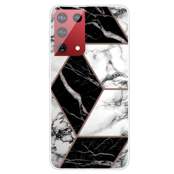 Marble design Samsung Galaxy S21 Ultra 5G kotelot - Harmaa / Musta / Valkoinen Multicolor