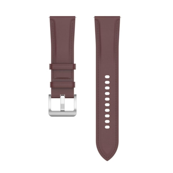 Amazfit GTS 3 / Bip U Top Layer Cowhide leather watch strap - Da Brun