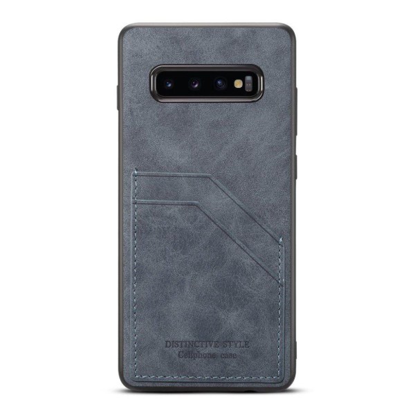 Samsung Galaxy S10 skal med korthållare - Silver/Grå Silvergrå