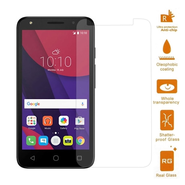 Alcatel Pixi 4 (5) temperoitu suojalasi näytölle - Kirkas Transparent