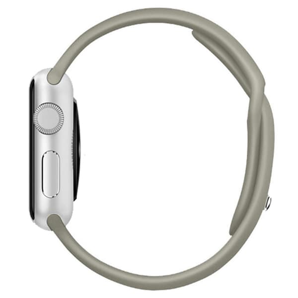 Apple Watch Series 8 (41mm) silikonarmband (Storlek: S / M) - Khaki Grå Silvergrå