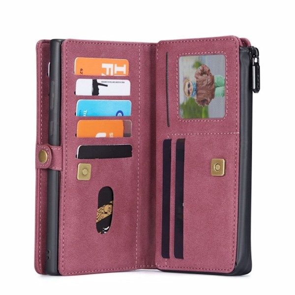 CaseMe Samsung Galaxy S21 Plus 2-i-1 plånbok - Röd Röd