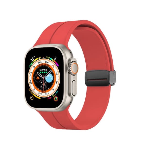 Apple Watch Series 8 (41 mm) silikonrem - Rød Red