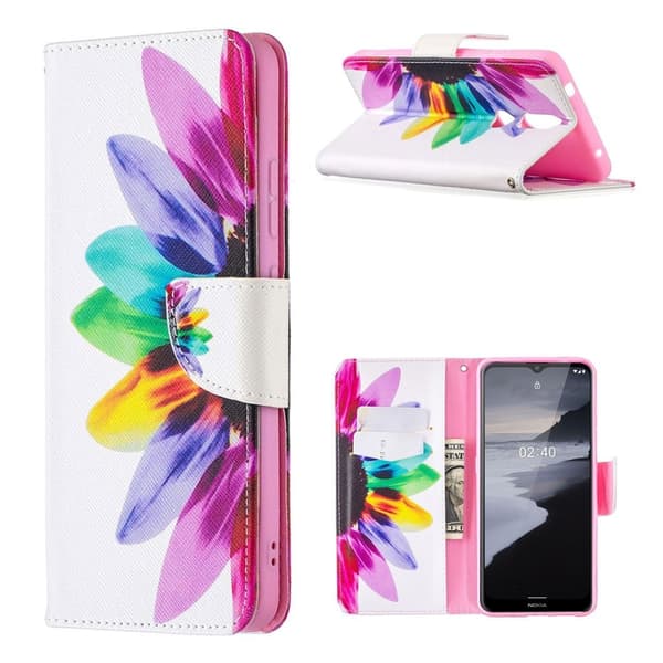 Wonderland Nokia 2.4 Flippetui - Fargerik Blomst Multicolor