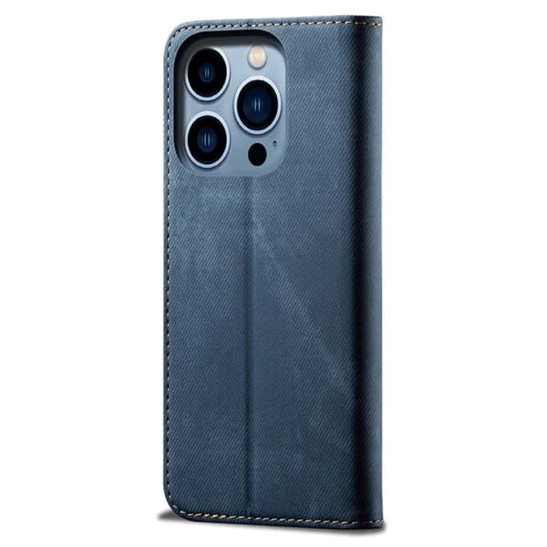 Jeans iPhone 16 Pro Max flip etui - Blå Blue