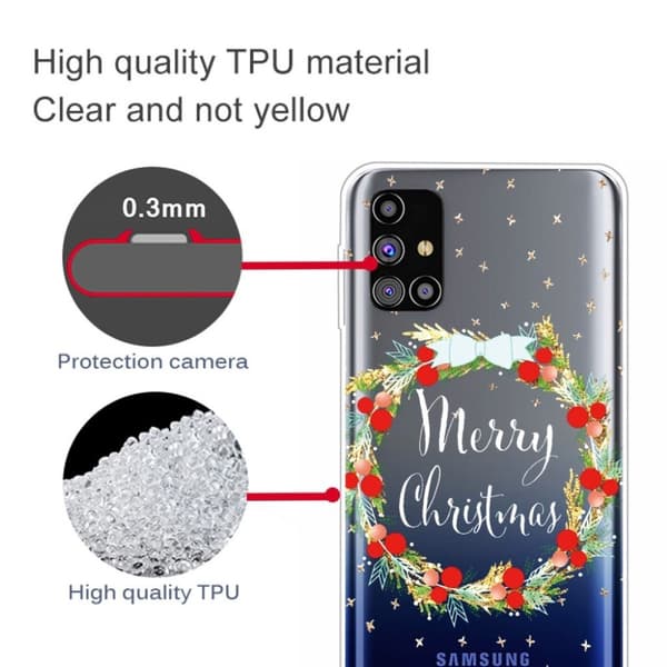 Juleveske til Samsung Galaxy M51 - Julekrans Multicolor