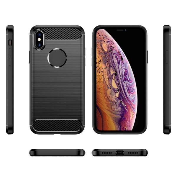 Carbon Flex iPhone Xs Max skal - Svart Svart