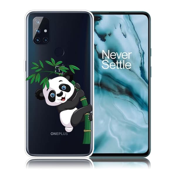 Deco OnePlus Nord N10 5G Etui - Panda og Bambus White