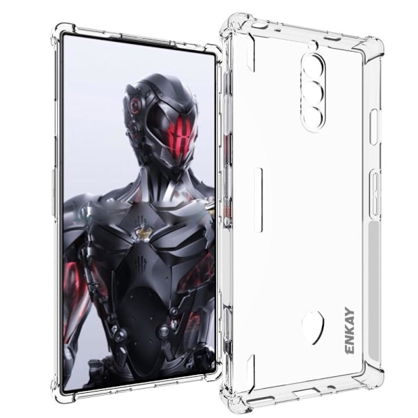ENKAY genomskinligt droppsäkert fodral för ZTE nubia Red Magic 8 Pro Transparent