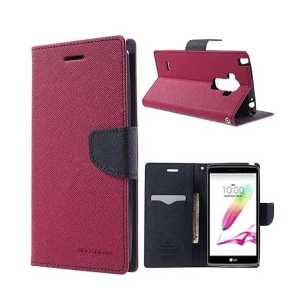MERCURY Goospery LG G4 Stylus Læder Etui - Hot Pink Pink