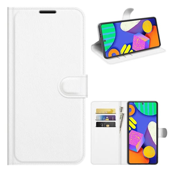 Classic Samsung Galaxy F62 Flippetui - Hvit White