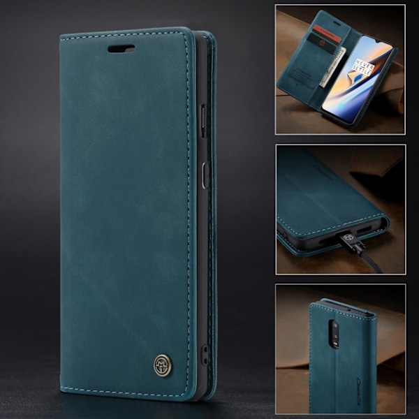CaseMe vintage OnePlus 7 fodral - Blå Blå