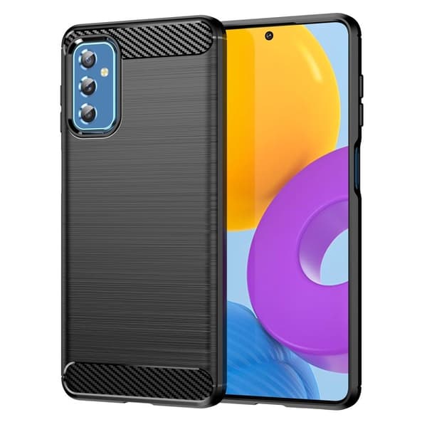 Carbon Flex Suojakotelo Samsung Galaxy M52 5G - Musta Black