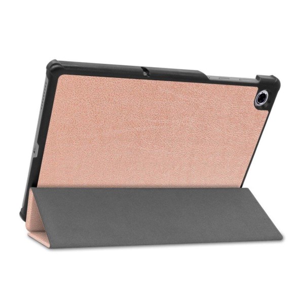 Lenovo Tab M10 FHD Plus durable tri-fold leather case - Rose Gol Pink