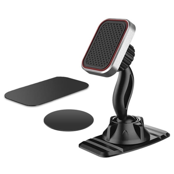 Universal magnetic rotatable car phone holder - Red Red