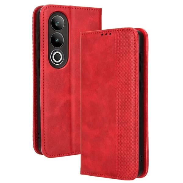 Bofink Vintage OnePlus Nord CE4 nahkakotelo - Punainen Red