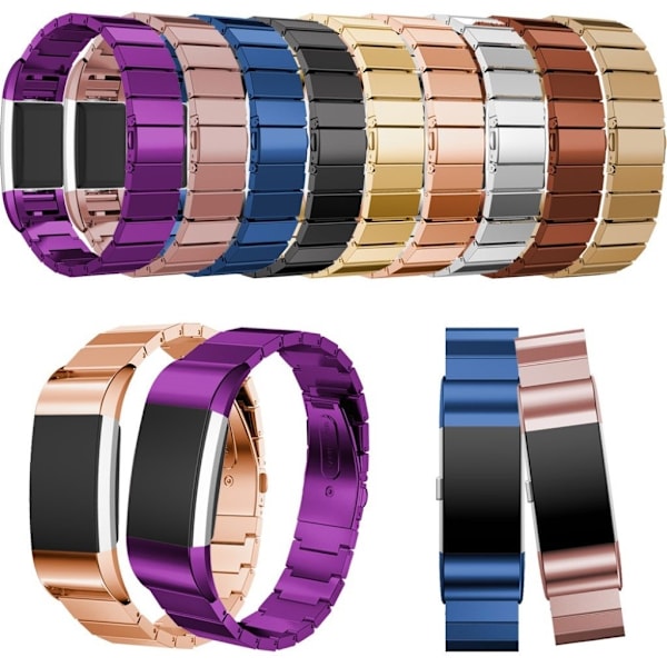 Fitbit Charge 2 urrem af rustfrit stål - Sort Black