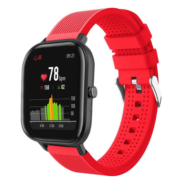 Amazfit GTS / Bip Lite Stribe silikone Urrem - Rød Red