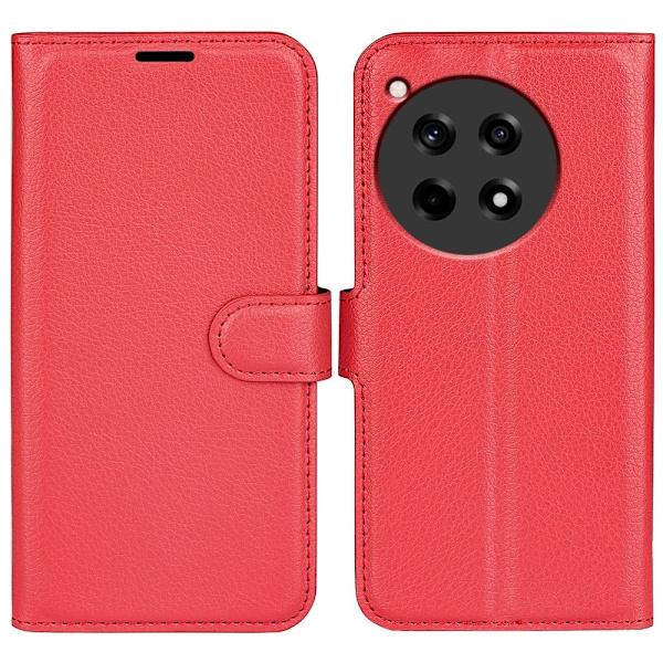 Klassisk OnePlus 12R / OnePlus Ace 3 flip etui - Rød Red