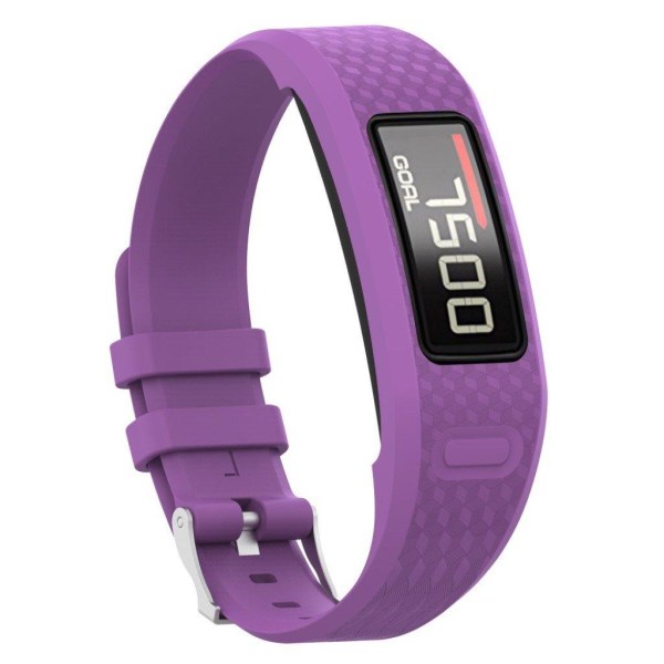 Garmin Vivofit 2 klockarmband silikon 316L rostfri stål storlek L - Lila Lila