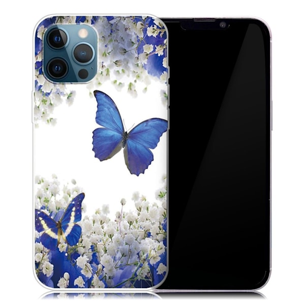 Deco iPhone 13 Pro Max deksel - Blå Sommerfugler Blue