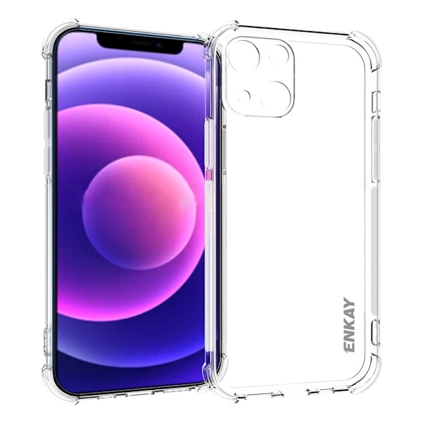 ENKAY genomskinligt droppsäkert fodral för iPhone 13 Mini Transparent