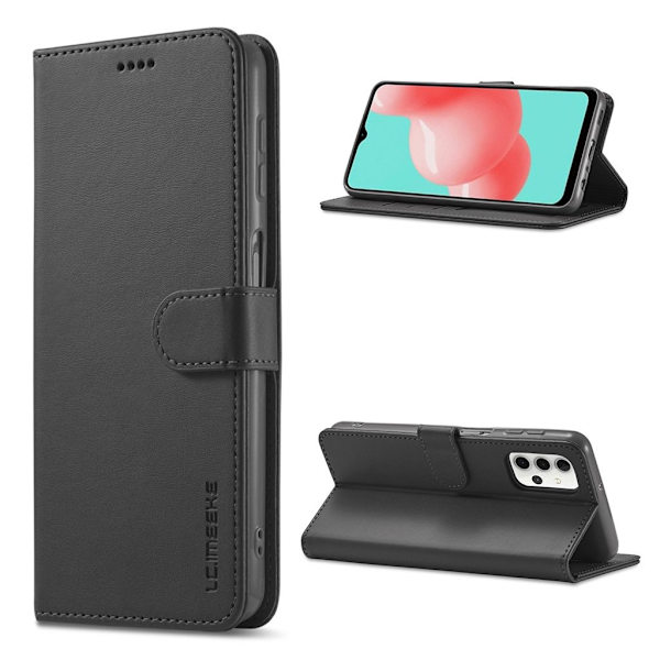 LC.IMEEKE Samsung Galaxy A32 flip etui - Sort Black