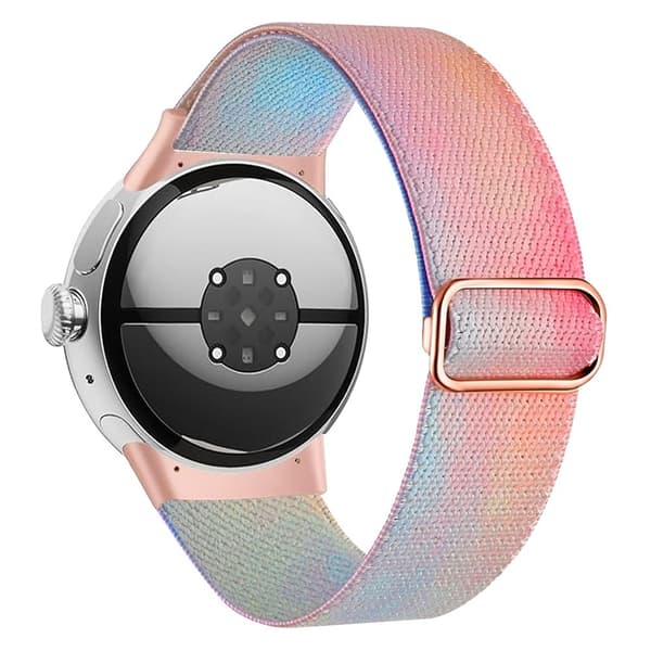 Google Pixel Watch / Watch 2 Mönsterarmband Justerbart klockarmband i nylon - Phantom Aurora Brun