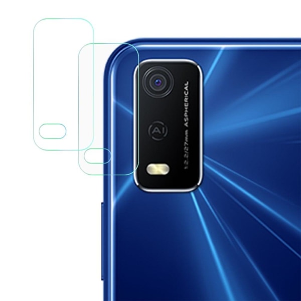 2Pcs Vivo Y3s (2021) karkaistua lasia kameran linssin suojalasi Transparent