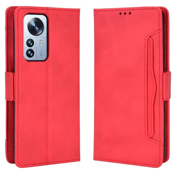Moderni Nahkalaukku For Xiaomi 12 Pro - Punainen Red