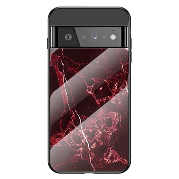 Fantasy Marmor Google Pixel 7 skal - Blodröd Marmor Röd