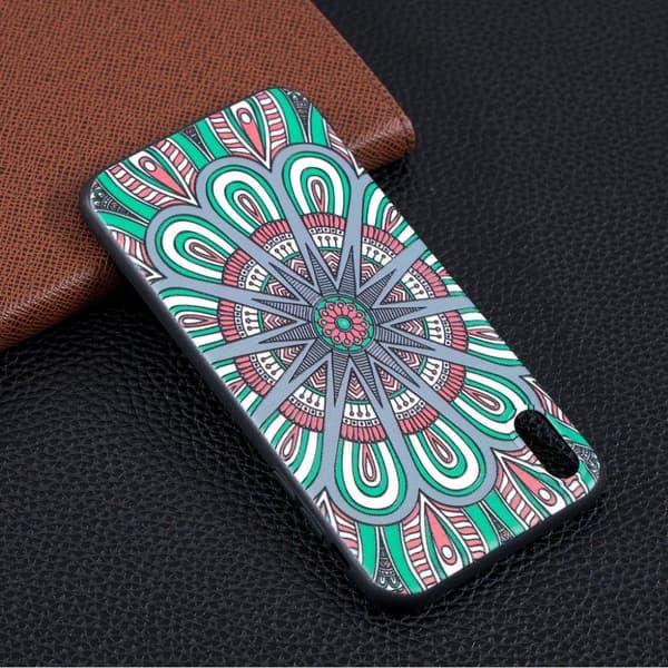 iPhone Xs Max präglat mjukt fodral - Abstrakt Blommigt multifärg